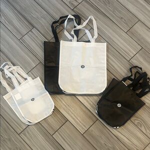Lululemon Shopping Totes - Black and White Totes - NEW